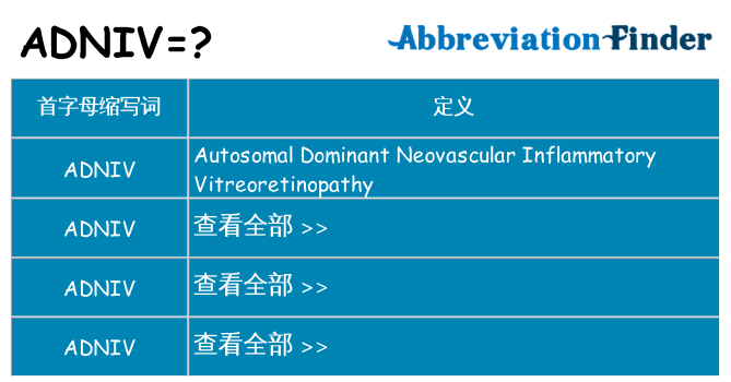 adniv 代表什么