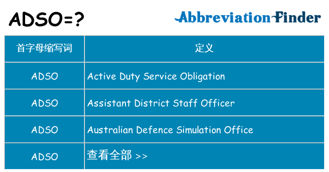 adso 代表什么