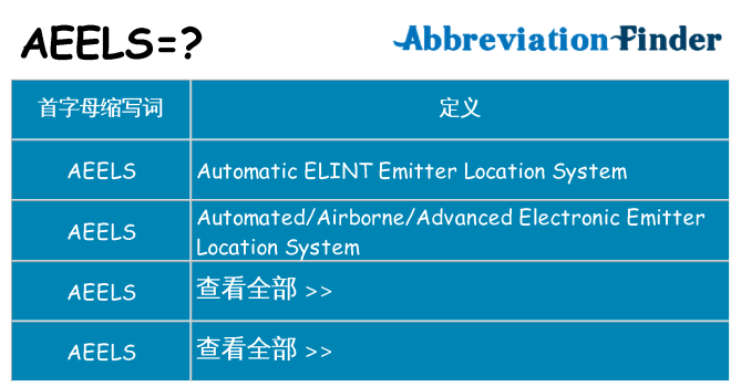 aeels 代表什么