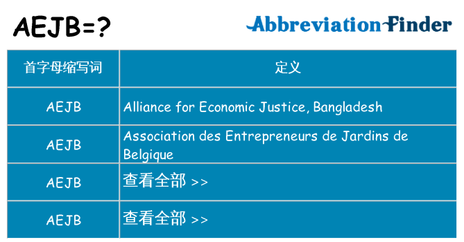 aejb 代表什么