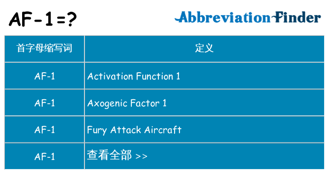 af-1 代表什么