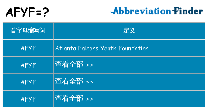 afyf 代表什么