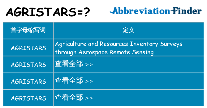 agristars 代表什么