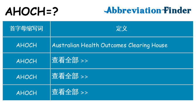 ahoch 代表什么