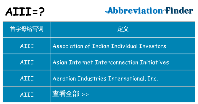 aiii 代表什么