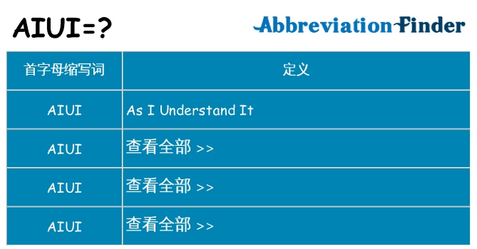 aiui 代表什么