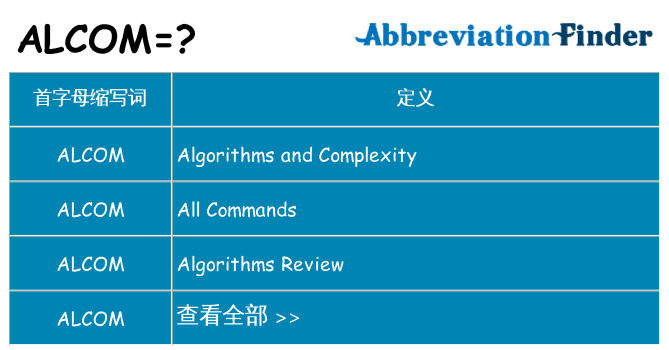 alcom 代表什么