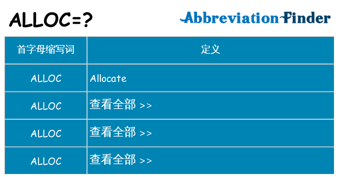 alloc 代表什么