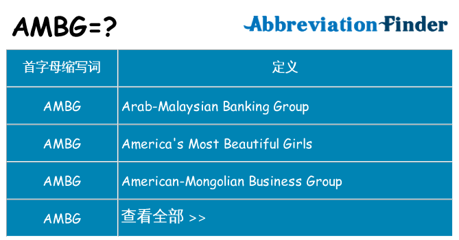 ambg 代表什么