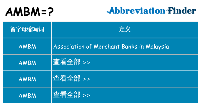 ambm 代表什么