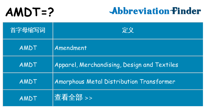 amdt 代表什么