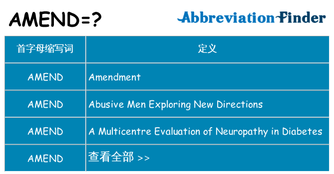 amend 代表什么