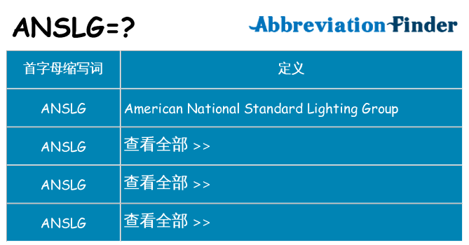 anslg 代表什么