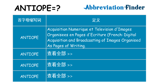 antiope 代表什么