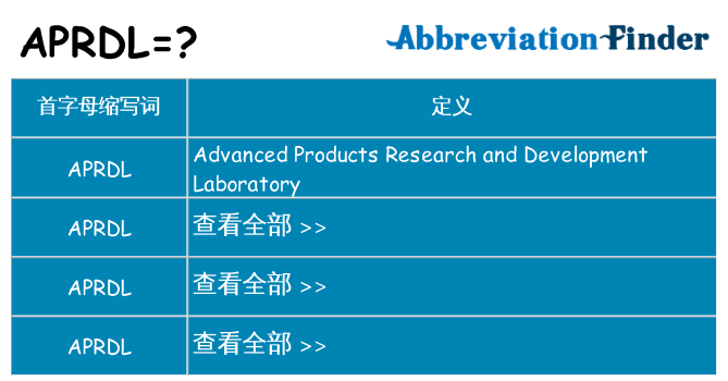 aprdl 代表什么