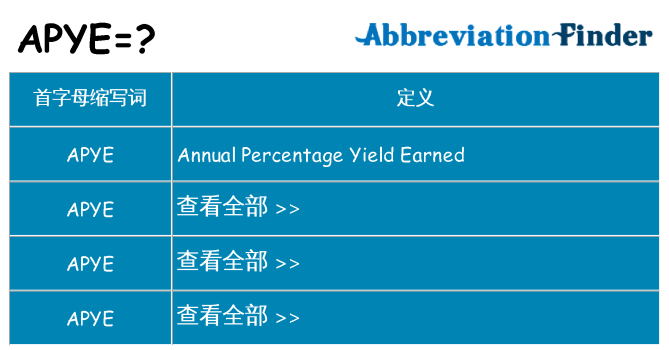 apye 代表什么