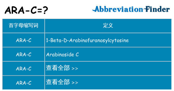 ara-c 代表什么