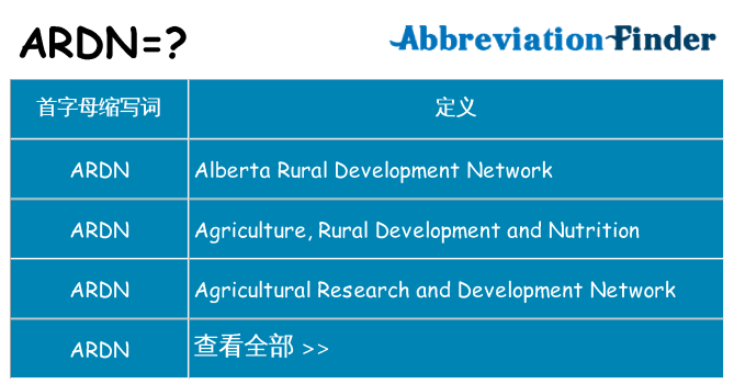 ardn 代表什么