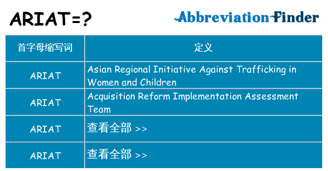 ariat 代表什么