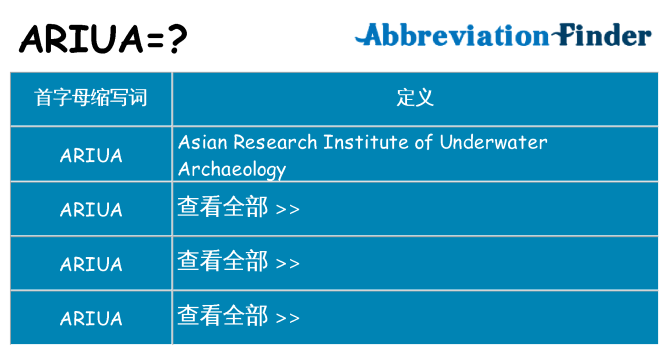 ariua 代表什么