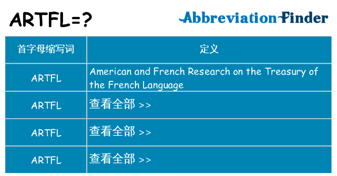 artfl 代表什么