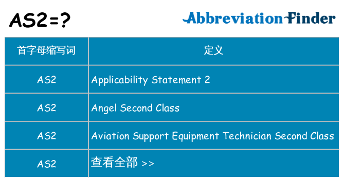 as2 代表什么