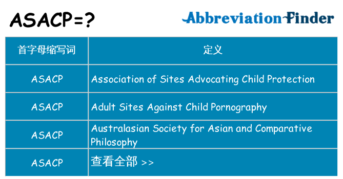 asacp 代表什么