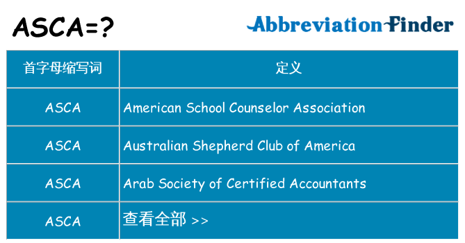 asca 代表什么