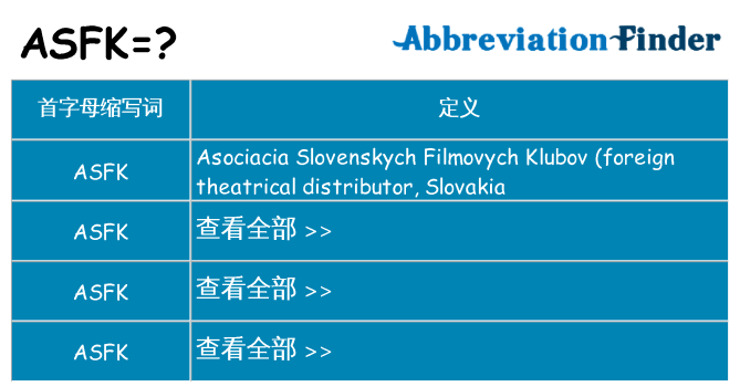 asfk 代表什么