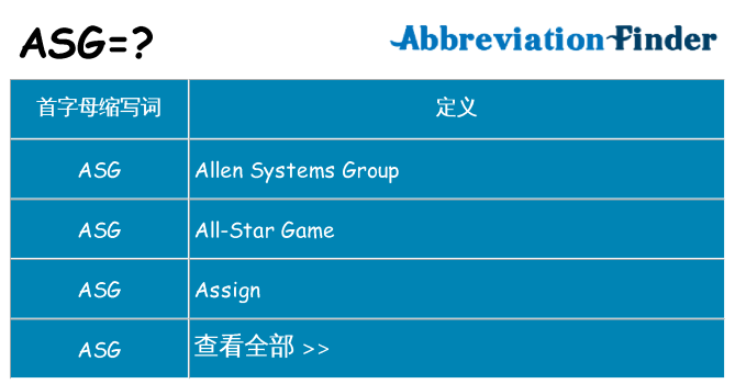 asg 代表什么