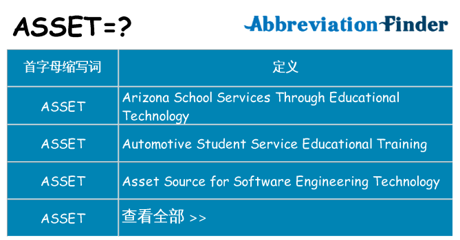 asset 代表什么