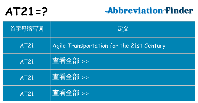 at21 代表什么
