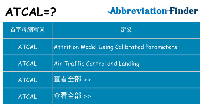 atcal 代表什么