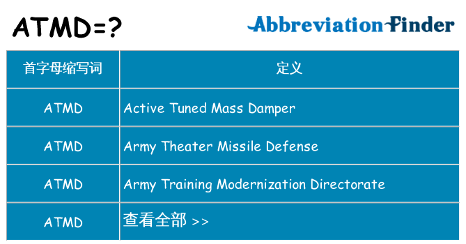 atmd 代表什么