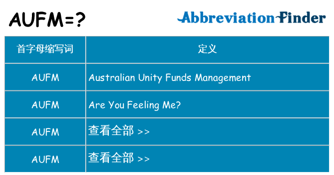 aufm 代表什么