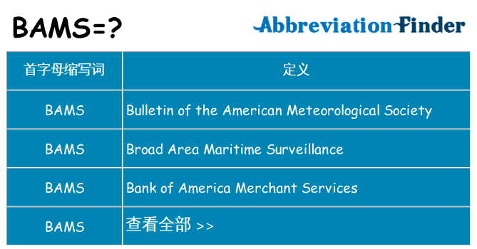 bams 代表什么