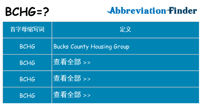 bchg 代表什么