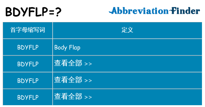 bdyflp 代表什么