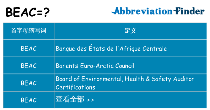 beac 代表什么