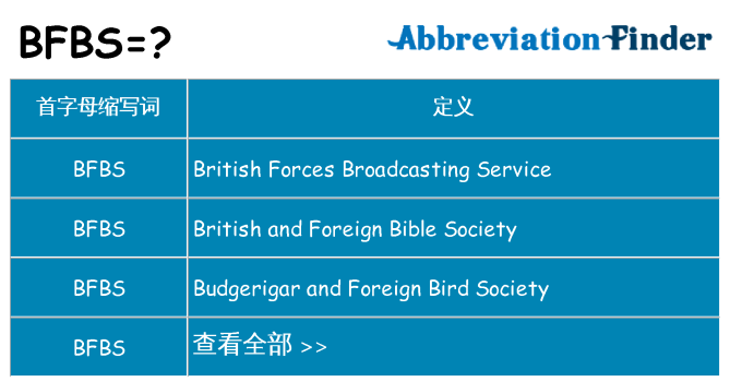bfbs 代表什么