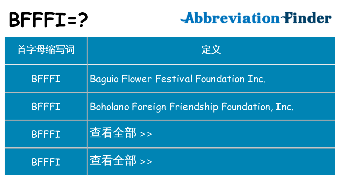 bfffi 代表什么