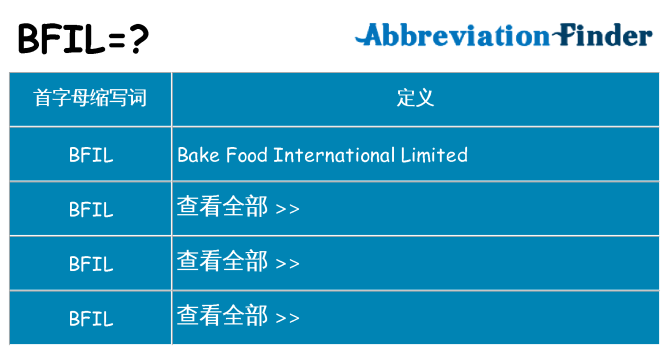 bfil 代表什么