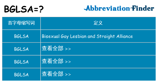 bglsa 代表什么