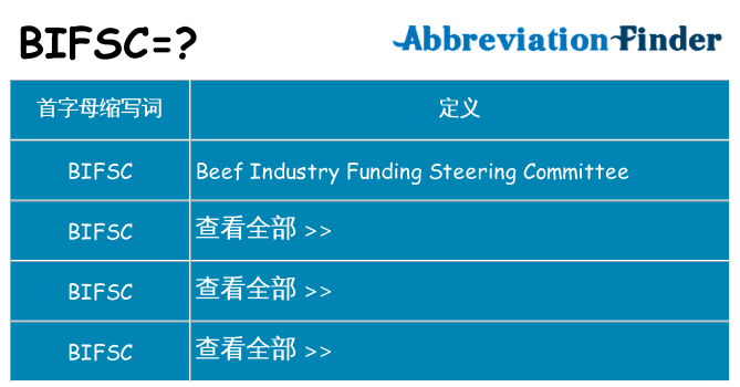bifsc 代表什么