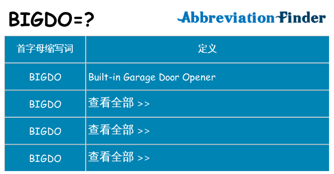 bigdo 代表什么