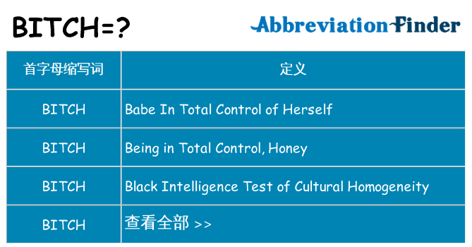 bitch 代表什么