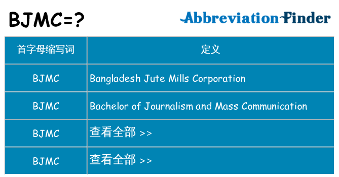 bjmc 代表什么