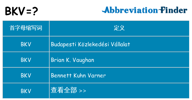 bkv 代表什么