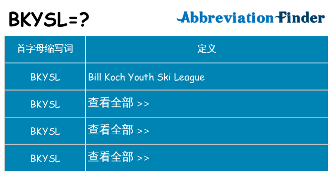 bkysl 代表什么