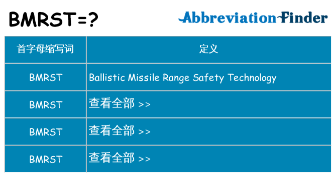 bmrst 代表什么